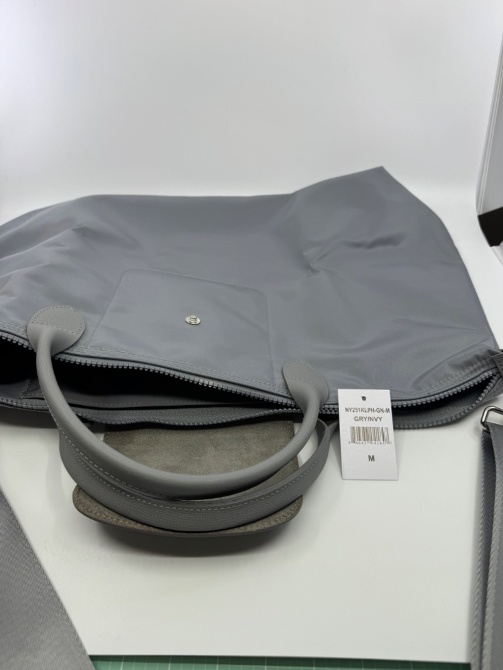Longchamp Modele Depose Tote Bag Medium Grey - Picture 7 of 10